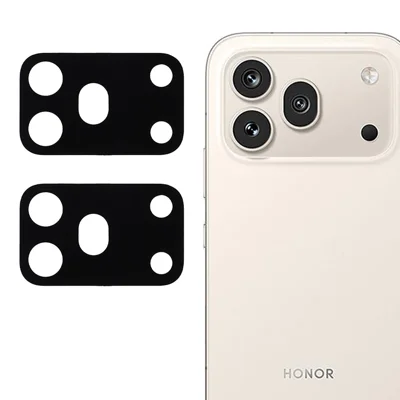 2Pcs For Honor 600 Pro 5G Full Coverage Camera Lens Protector Silk Printing Tempered Glass Lens Film 3D Arc Edge - Black