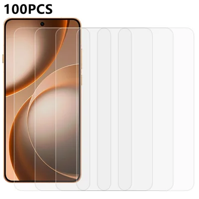 100 قطعة لشاشة Oppo Find X9 Ultra 5G واقي الشاشة بالكامل مغلف بالغراء واقي من الخدوش زجاجي مقوى (ليس تغطية كاملة) (بدون علبة، مع مجموعة مناديل، مزيل الغبار، ملصق توجيهي) - شفاف