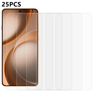 25 uds para Oppo Find X9 Ultra 5G Protector de Pantalla de Vidrio Templado con Adhesivo Completo, Película de Alta Definición (NO Cobertura Completa) (Sin Embalaje, con Juego de Toallitas, Absorbedor de Polvo y Pegatina Guía) - Transparente