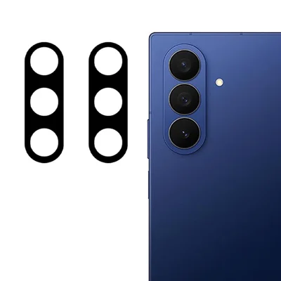 2Pcs For Samsung Galaxy Z Fold8 Ultra Full Coverage Camera Lens Protector Silk Printing Tempered Glass Lens Film 3D Arc Edge - Black