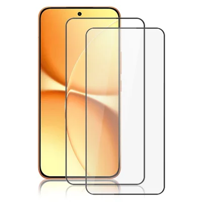 AMORUS 2Pcs For Xiaomi Redmi Turbo 5 Max 5G Full Screen Protector Shatterproof Silk Printing Full Glue Tempered Glass Film - Black