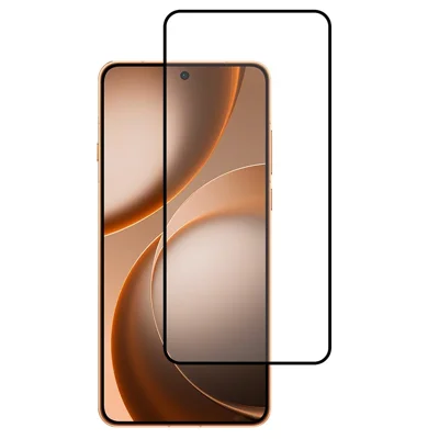 Protector de pantalla completo para Oppo Find X9 Ultra 5G, película de vidrio de alta dureza de aluminio-silicio con borde curvo y pegamento total, borde impreso en seda negra (desbloqueo por huella dactilar)
