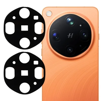 2 Unidades Protector de Lente para Oppo Find X9 Ultra 5G, Protector de Lente Trasero de Vidrio Templado con Borde Curvo 2.5D e Impresión de Seda, Cobertura Completa - Negro