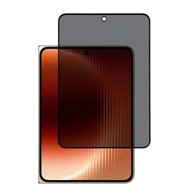 Dla Huawei Pura X Max 2.5D Chroni prywatność Całkowite przykrycie ekranu Ochrona z pełnym klejem, jedwabne drukowanie, folia ze szkła aluminiowo-krzemowego - Czarny