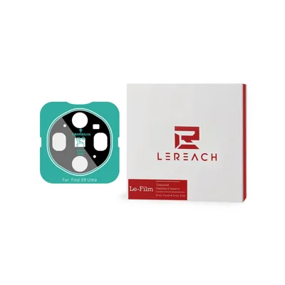 LEREACH Protector de Lente de Cámara para Oppo Find X9 Ultra 5G, Película Completa de Vidrio de Alta Aluminosilicato con Marco de Instalación Automática, Color Negro