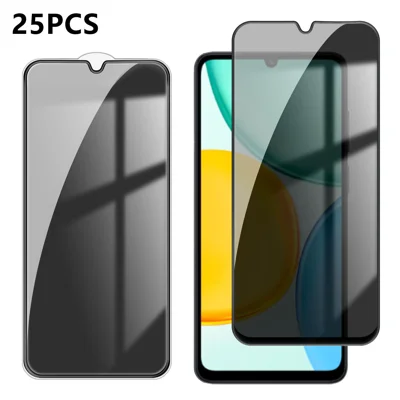 Til Honor X5d 4G 25 stk Anti-spion Skærmbeskytter Silkeprint Høj Aluminium-silicium Glas Fuld Dækning Anti-fingerprint Privatlivsfil - Sort