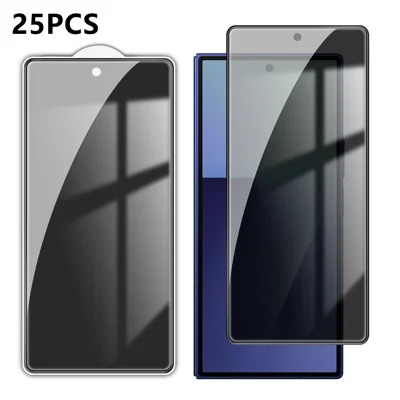  Для Samsung Galaxy Z Fold8 25 шт. Антишпионское защитное стекло с шелкографией, высокое алюмосиликатное стекло, полное покрытие, защитная пленка от отпечатков пальцев - Черный