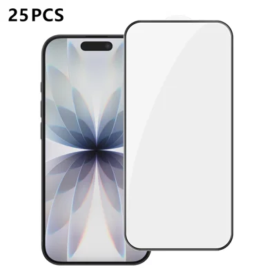  For iPhone 17 25Pcs Full Cover Screen Protector Silk Printing Ultra Clear High Aluminium-silicon Glass Film - Transparent