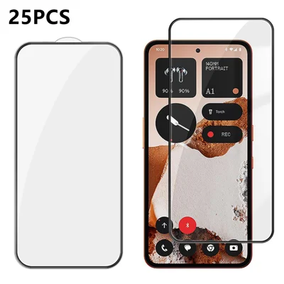  For Nothing CMF Phone 2 Pro 25Pcs Full Cover Screen Protector Silk Printing Ultra Clear High Aluminium-silicon Glass Film - Transparent
