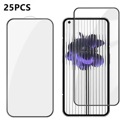  For Nothing phone (1) 5G 25Pcs Full Cover Screen Protector Silk Printing Ultra Clear High Aluminium-silicon Glass Film - Transparent