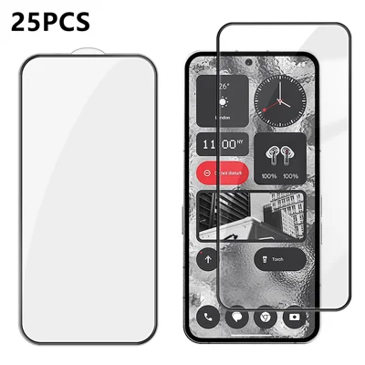  For Nothing Phone (2) 25Pcs Full Cover Screen Protector Silk Printing Ultra Clear High Aluminium-silicon Glass Film - Transparent