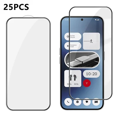  For Nothing Phone (2a) 25Pcs Full Cover Screen Protector Silk Printing Ultra Clear High Aluminium-silicon Glass Film - Transparent