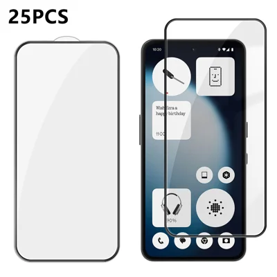  For Nothing Phone (3a) Lite 5G 25Pcs Full Cover Screen Protector Silk Printing Ultra Clear High Aluminium-silicon Glass Film - Transparent