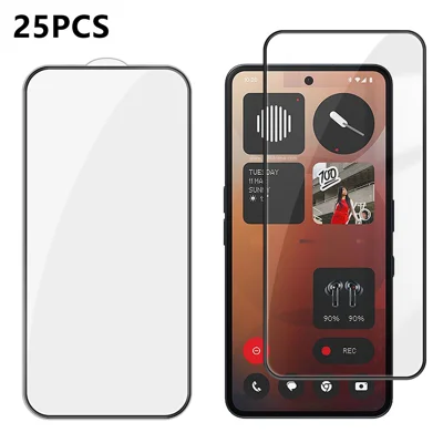  For Nothing Phone (3a) Pro 25Pcs Full Cover Screen Protector Silk Printing Ultra Clear High Aluminium-silicon Glass Film - Transparent
