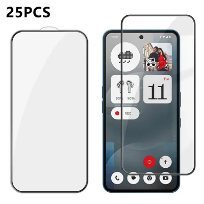  For Nothing Phone (3a) 25Pcs Full Cover Screen Protector Silk Printing Ultra Clear High Aluminium-silicon Glass Film - Transparent