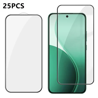  For Oppo F33 5G 25Pcs Full Cover Screen Protector Silk Printing Ultra Clear High Aluminium-silicon Glass Film - Transparent