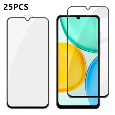  For Honor X5d 4G 25Pcs Full Cover Screen Protector Silk Printing Ultra Clear High Aluminium-silicon Glass Film - Transparent