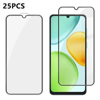  For Honor X6d 5G 25Pcs Full Cover Screen Protector Silk Printing Ultra Clear High Aluminium-silicon Glass Film - Transparent