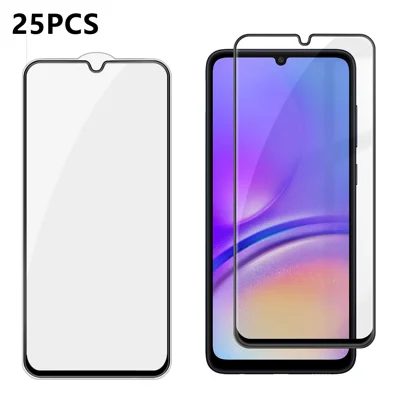  For Samsung Galaxy A05 4G 25Pcs Full Cover Screen Protector Silk Printing Ultra Clear High Aluminium-silicon Glass Film - Transparent