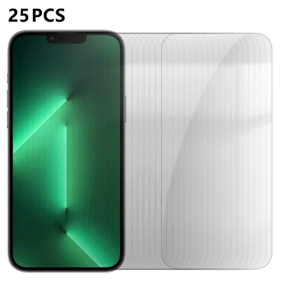  For iPhone 13 Pro Max 25Pcs Screen Protector Ultra Clear High Aluminium-silicon Glass Anti-fingerprint Film (Not Complete Covering) - Transparent