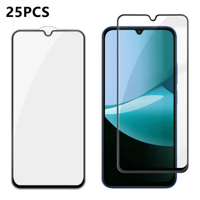  Для Xiaomi Redmi 15C 4G (Global) (171 мм) / Xiaomi Poco C85 4G (171 мм) / Xiaomi Redmi 15C 5G (Global) (171 мм) 25 шт. Пленка Полного Покрытия, Защитное Стекло Сверху Прозрачное Высокое Стекло с Печатью Шелка - Прозрачное