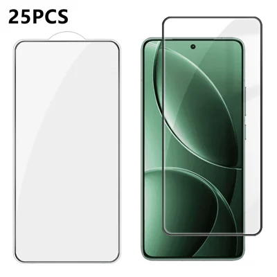 For Xiaomi Redmi K80 5G 25Pcs Full Cover Screen Protector Silk Printing Ultra Clear High Aluminium-silicon Glass Film - Transparent