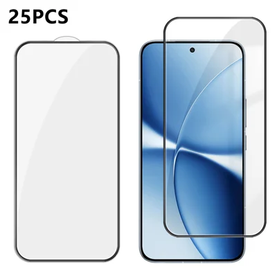  For Xiaomi Redmi Turbo 5 Max 5G 25Pcs Full Cover Screen Protector Silk Printing Ultra Clear High Aluminium-silicon Glass Film - Transparent
