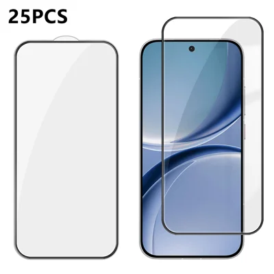  For Xiaomi Redmi Turbo 5 5G 25Pcs Full Cover Screen Protector Silk Printing Ultra Clear High Aluminium-silicon Glass Film - Transparent