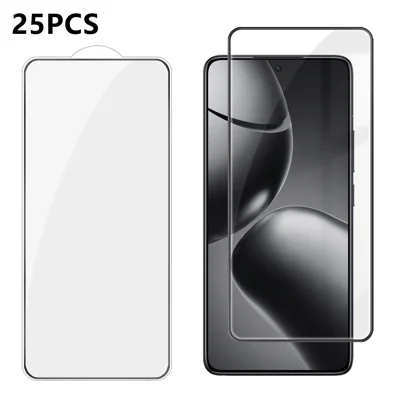  For Xiaomi 14T Pro 25Pcs Full Cover Screen Protector Silk Printing Ultra Clear High Aluminium-silicon Glass Film - Transparent
