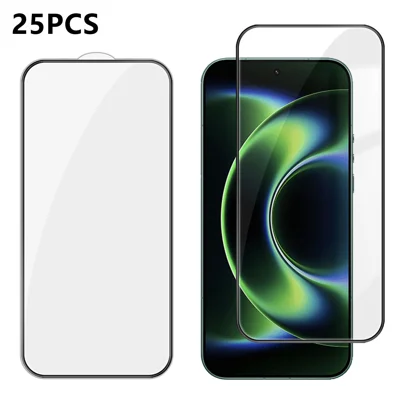  For Xiaomi 17 Ultra 5G 25Pcs Full Cover Screen Protector Silk Printing Ultra Clear High Aluminium-silicon Glass Film - Transparent