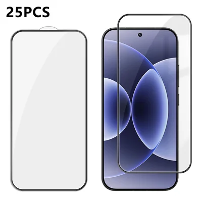  For Xiaomi 17 25Pcs Full Cover Screen Protector Silk Printing Ultra Clear High Aluminium-silicon Glass Film - Transparent