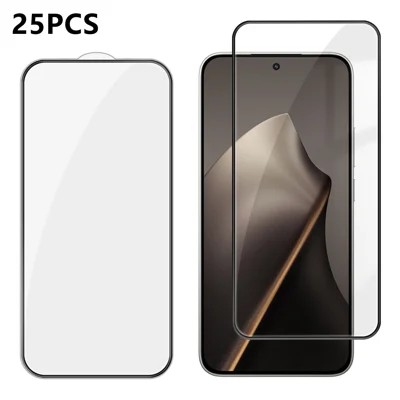  For Xiaomi 17T 25Pcs Full Cover Screen Protector Silk Printing Ultra Clear High Aluminium-silicon Glass Film - Transparent