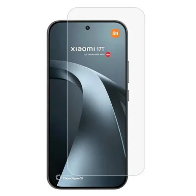 AMORUS para Xiaomi 17T Pro Película de Vidrio de Alta Calidad de Aluminio-Silicio Protector de Pantalla con Borde Curvo 2.5D, sin Cobertura Completa - Transparente