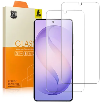 LAJABONI 2Pcs For Samsung Galaxy S25 Ultra HD Clear Screen Protector Anti-Explosion 2.5D Arc Edge Not Complete Covering Tempered Glass Screen Film - Transparent