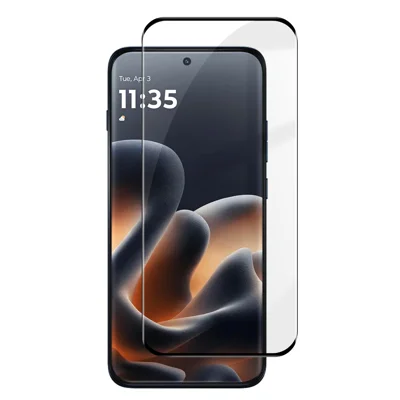 Til Motorola Edge 70 Pro 5G HD fuldskærm beskytter Silkeprint Sort Kant Høj aluminium-silicium Glas Film - Gennemsigtig