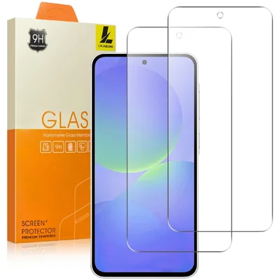 LAJABONI 2Pcs For Samsung Galaxy A54 5G HD Clear Screen Protector Anti-Explosion 2.5D Arc Edge Not Complete Covering Tempered Glass Screen Film - Transparent