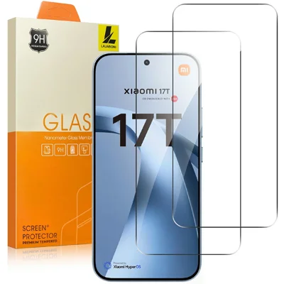 LAJABONI 2Pcs For Xiaomi 15T  /  15T Pro HD Clear Screen Protector Anti-Explosion 2.5D Arc Edge Not Complete Covering Tempered Glass Screen Film - Transparent