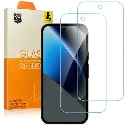 LAJABONI 2Pcs HD Clear Screen Protector For Google Pixel 11 Pro / 11 / 10 Pro / 10 / 9 Pro / 9 Anti-blue-ray Not Complete Covering Tempered Glass Screen Film - Transparent