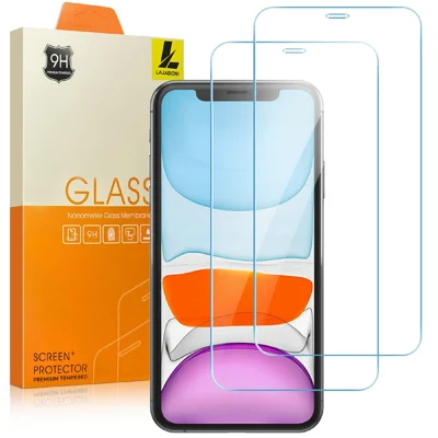 LAJABONI 2Pcs For iPhone 12 mini HD Clear Screen Protector Anti-blue-ray Not Complete Covering Tempered Glass Screen Film - Transparent