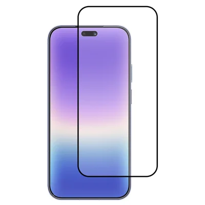 Proteggi schermo integrale per Huawei Pura 90, protezione in vetro temperato con incollaggio totale e stampa serigrafica - Nero