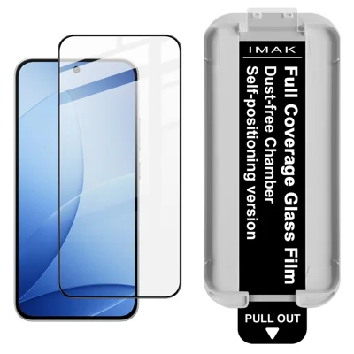 IMAK Verre Trempé Pour Oppo A6s Pro 5G Protecteur d'Écran Plein Écran Film Tout Collé avec Outil d'Installation Sans Poussière (Déverrouillage par Empreinte Digitale) - Noir