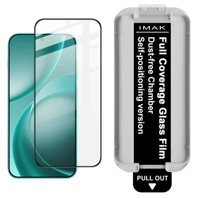 IMAK-temperglas till Oppo Find X9s Pro 5G, fullskärms-skydd med helhelslim, verktyg för dammfri installation (avtrycksavläsning) - Svart