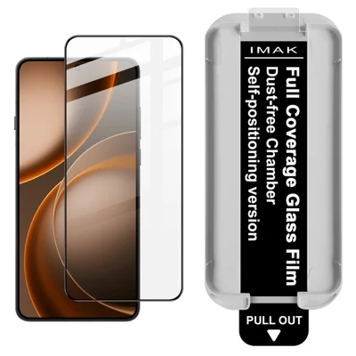 IMAK Cristal Templado para Oppo Find X9 Ultra 5G Protector de Pantalla Completo Película con Adhesivo Completo con Herramienta de Instalación Sin Polvo (Desbloqueo por Huella Dactilar) - Negro