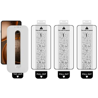 IMAK 3 unidades de cristal templado para Oppo Find X9 Ultra 5G, protector de pantalla completa, película con adhesivo total y herramienta de instalación sin polvo (desbloqueo con huella digital) - Negro
