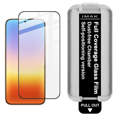 IMAK Tempered Glass For Huawei Pura 90s Pro / Pura 90 Pro Full Screen Protector Full Glue Film with Dust-free Installation Tool - Black