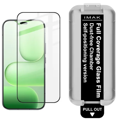 IMAK Vetro Temperato per Honor 600 Lite 5G / X80i 5G Protettore Schermo Intero Pellicola con Colla Totale con Strumento di Installazione Senza Polvere (Sblocco Impronte Digitali) - Nero
