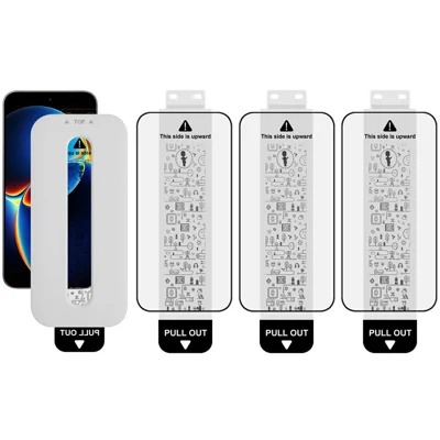 IMAK 3Pcs Tempered Glass For Xiaomi Redmi K90 Max 5G / K90 Ultra 5G Full Screen Protector Full Glue Film with Dust-free Installation Tool (Fingerprint Unlock) - Black