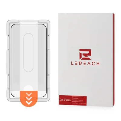 LEREACH Per Honor 600 Lite 5G Pellicola Protettiva in Vetro Temperato Copertura Totale con Tecnologia Anti-Impronte e Kit per Installazione Senza Polvere - Nero