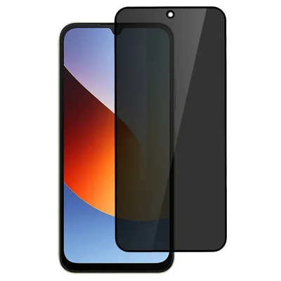 Dla Xiaomi Redmi A7 Pro 4G (171,56 mm) / Poco C85x 5G 180 stopniowy ekran antywizualny z hartowanego szkła z czarnym brzegiem, ochrona prywatności, pełny ekran z pełnym klejeniem - Czarny