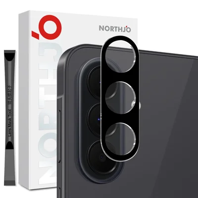 NORTHJO For Samsung Galaxy A27 5G Camera Lens Protector Silk Printing 3D Clear Full Screen Tempered Glass Lens Film - Black